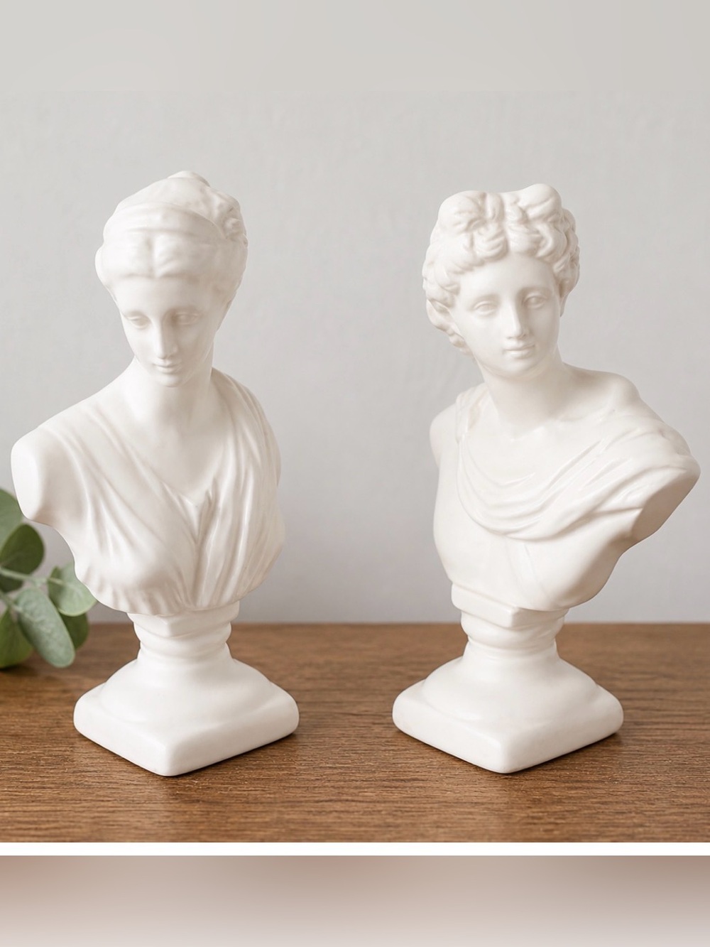 Vintage Napco Porcelain Bust Pair- Classic Greco Roman Goddess Figurines